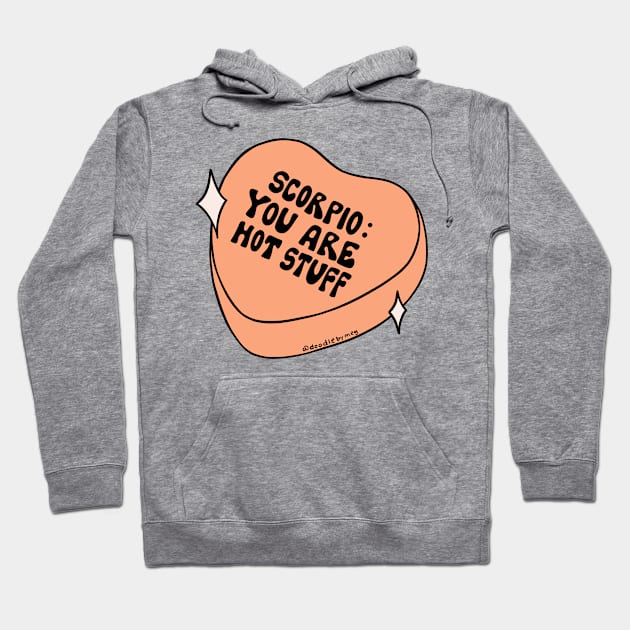 Scorpio Conversation Heart Hoodie by Doodle by Meg